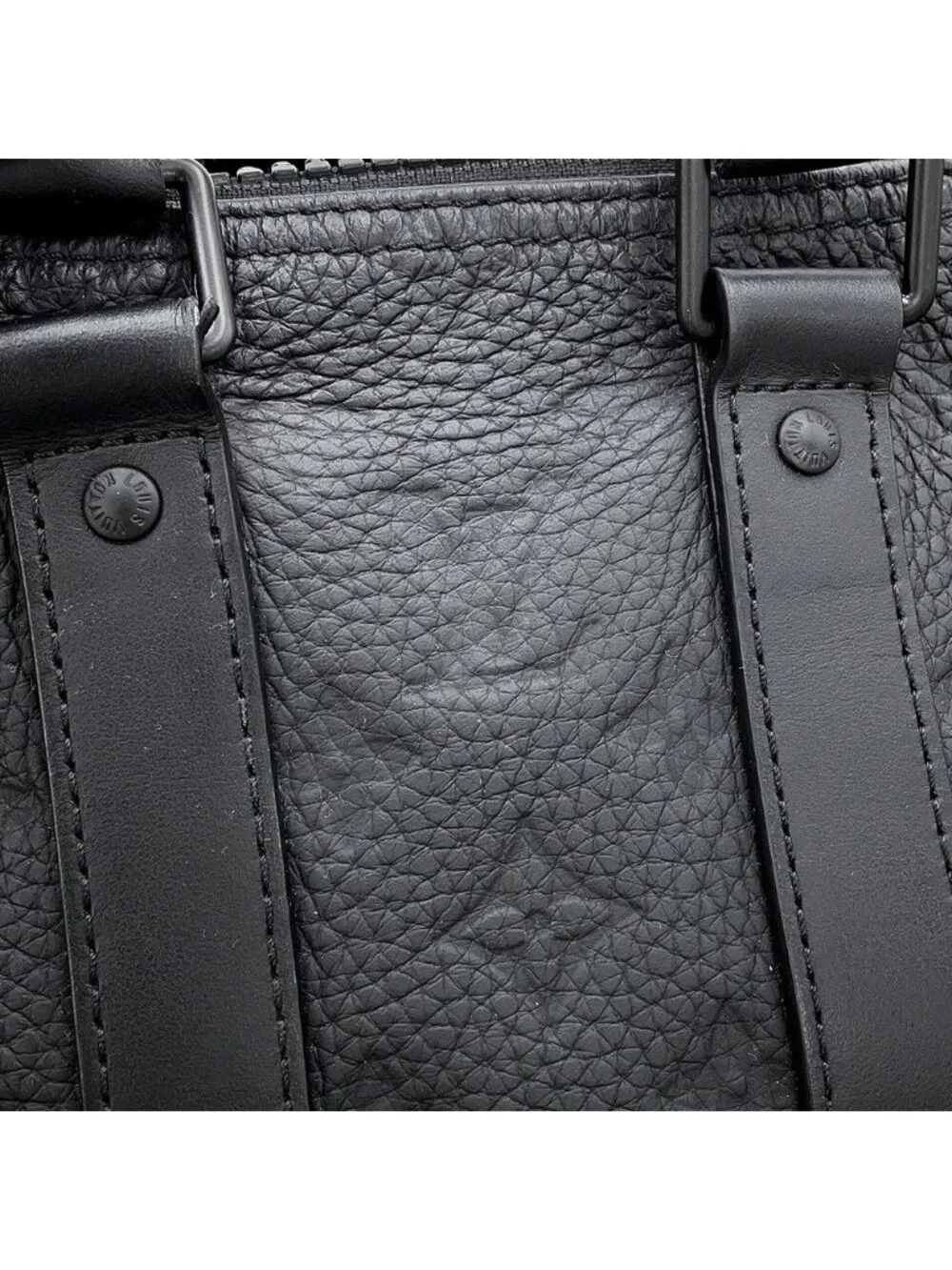 Louis Vuitton Handbag Monogram Taurillon Keepall Bandouliere 25 2-Way Bag Black